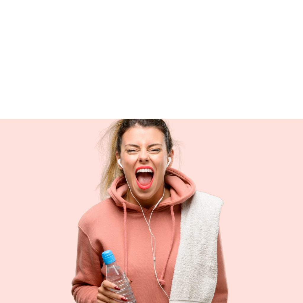 אישה עושה פעילות גופנית